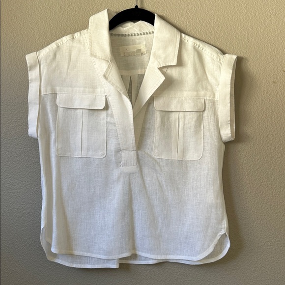 Anthropologie Linen Utility shirt size XXS - Picture 6 of 7